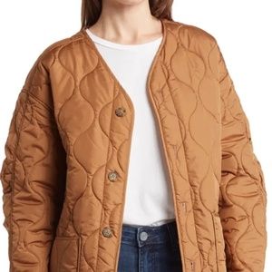 Lucky Brand Floral Reversible Puffer Jacket
